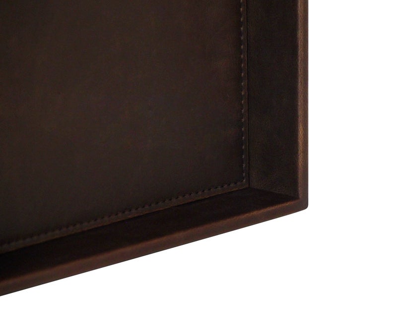 Vixdonos Leather Valet Tray Rectangular Catchall Tray Counter Organizer for Key,Jewelry,Perfume,Glasses and Watches(Brown) - Image 3